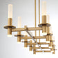 Eurofase Lighting Torna 43" 10-Light Linear Dimmable LED Gold Metal Chandelier With Frosted Acrylic Shades