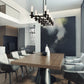 Eurofase Lighting Torna 43" 10-Light Linear Dimmable LED Matte Black Metal Chandelier With Frosted Acrylic Shades