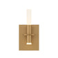 Eurofase Lighting Torna 5" 1-Light Dimmable LED Gold Metal Bath Bar With Frosted Acrylic Shade