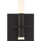 Eurofase Lighting Torna 5" 1-Light Dimmable LED Matte Black Metal Bath Bar With Frosted Acrylic Shade