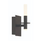 Eurofase Lighting Torna 5" 1-Light Dimmable LED Matte Black Metal Bath Bar With Frosted Acrylic Shade