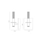 Eurofase Lighting Torna 5" 1-Light Dimmable LED Matte Black Metal Bath Bar With Frosted Acrylic Shade