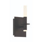 Eurofase Lighting Torna 5" 1-Light Dimmable LED Matte Black Metal Bath Bar With Frosted Acrylic Shade
