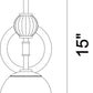 Eurofase Lighting Traiton 15" 1-Light Clear Glass Shade Gold Wall Sconce