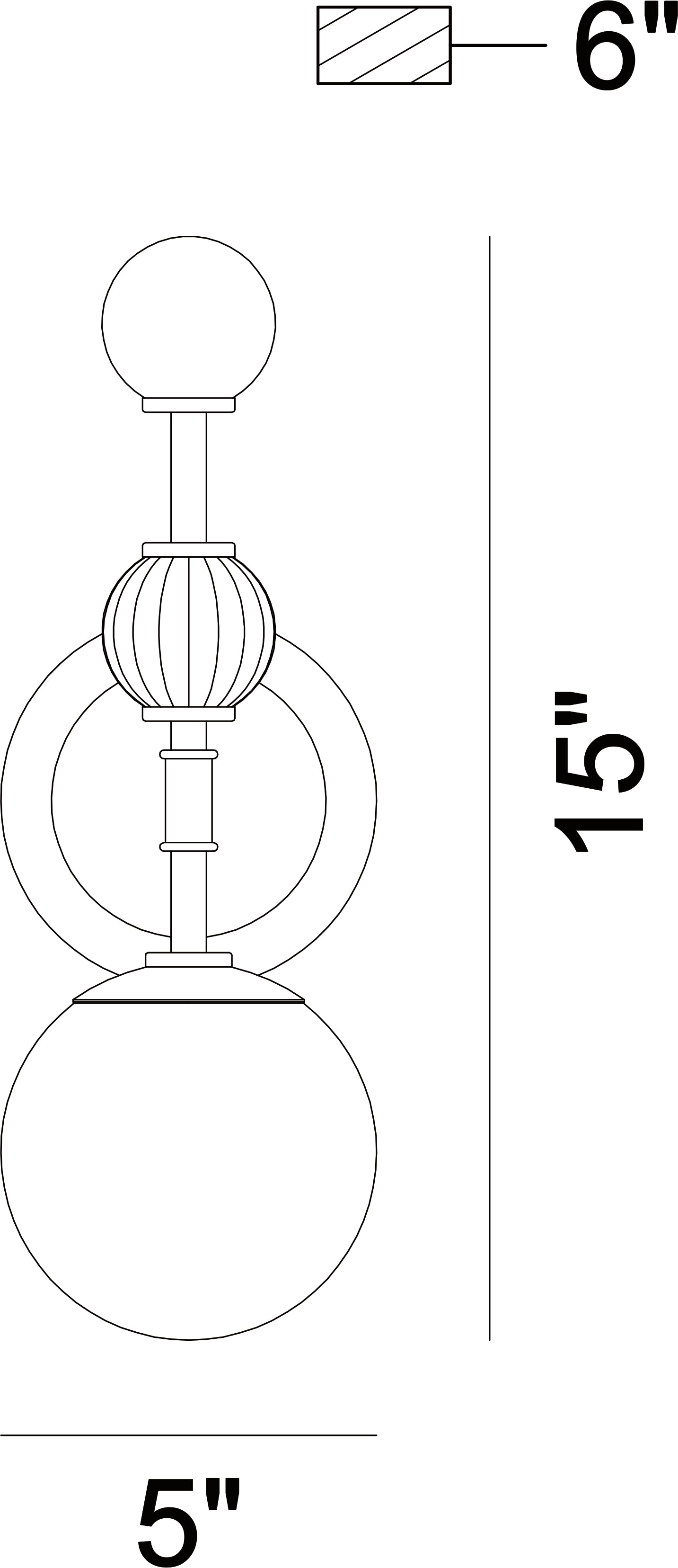 Eurofase Lighting Traiton 15" 1-Light Clear Glass Shade Gold Wall Sconce