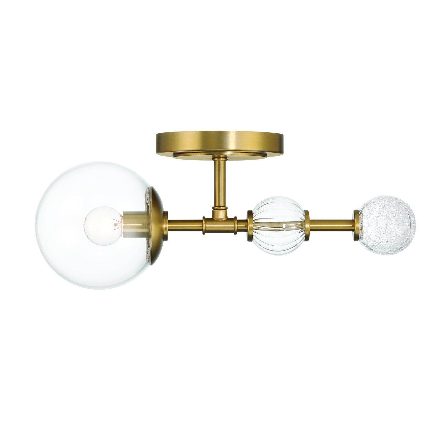 Eurofase Lighting Traiton 15" 1-Light Clear Glass Shade Gold Wall Sconce