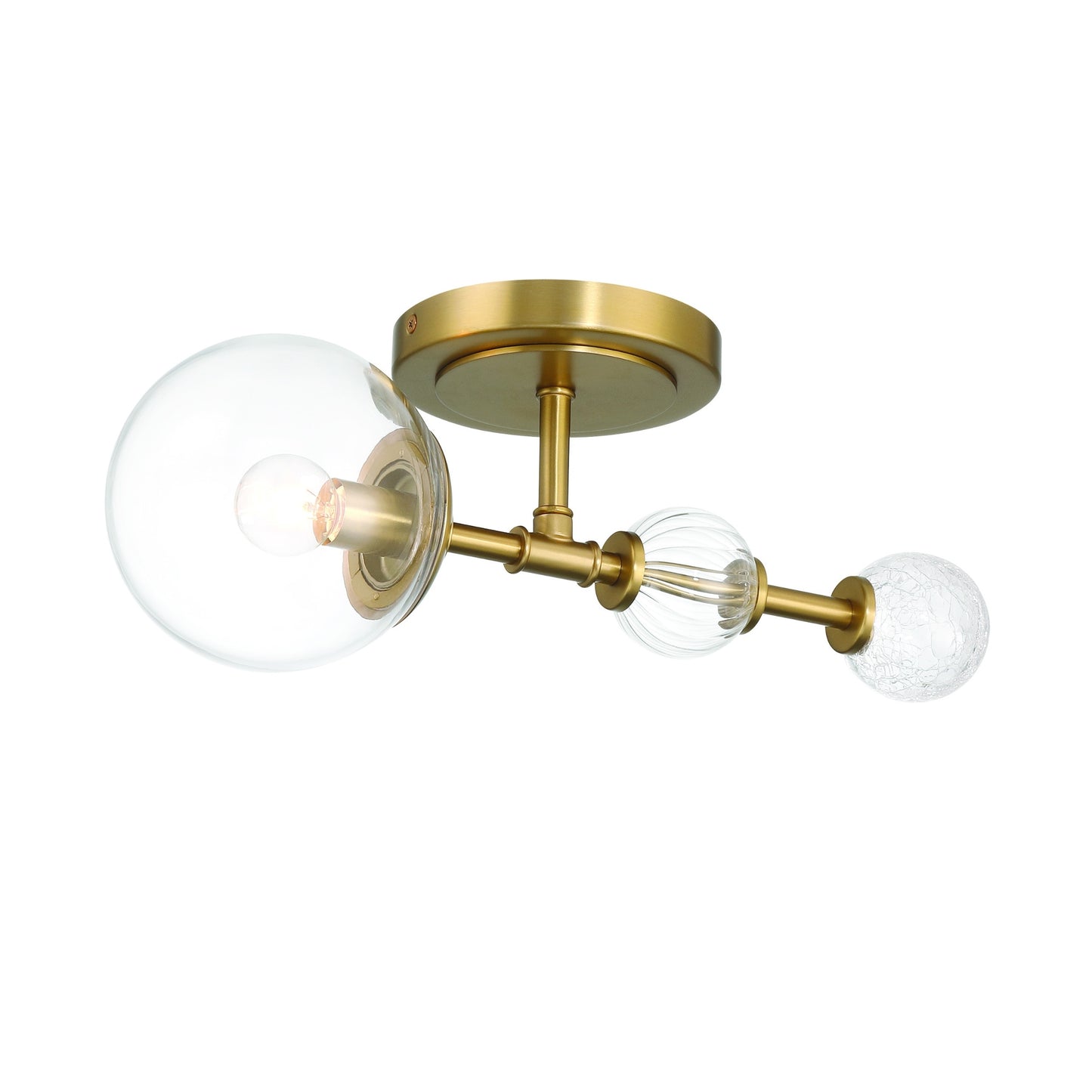 Eurofase Lighting Traiton 15" 1-Light Clear Glass Shade Gold Wall Sconce