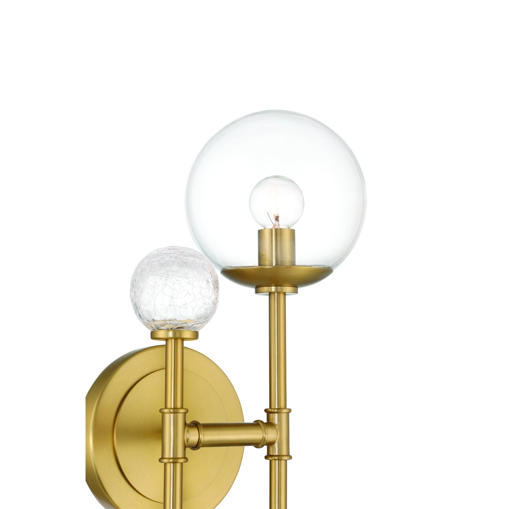 Eurofase Lighting Traiton 20" 2-Light Clear Glass Shade Gold Wall Sconce