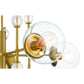 Eurofase Lighting Traiton 36" 5-Light Clear Glass Shade Gold Chandelier