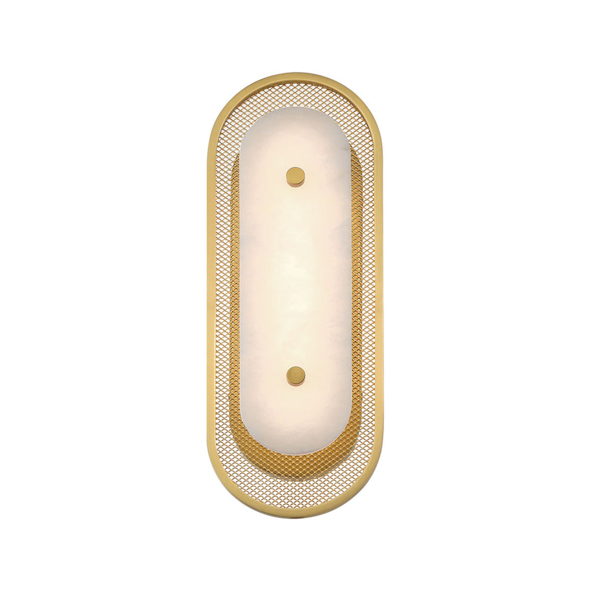 Eurofase Lighting Tramore 16" 1-Light Integrated LED Alabaster Shade Gold Steel Wall Sconce