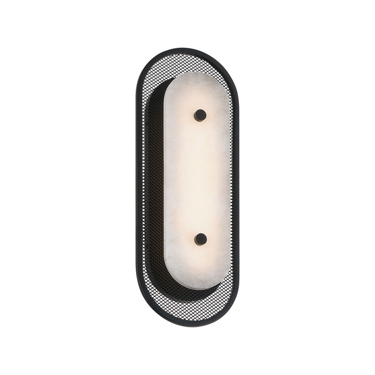 Eurofase Lighting Tramore 16" 1-Light Integrated LED Alabaster Shade Matte Black Steel Wall Sconce
