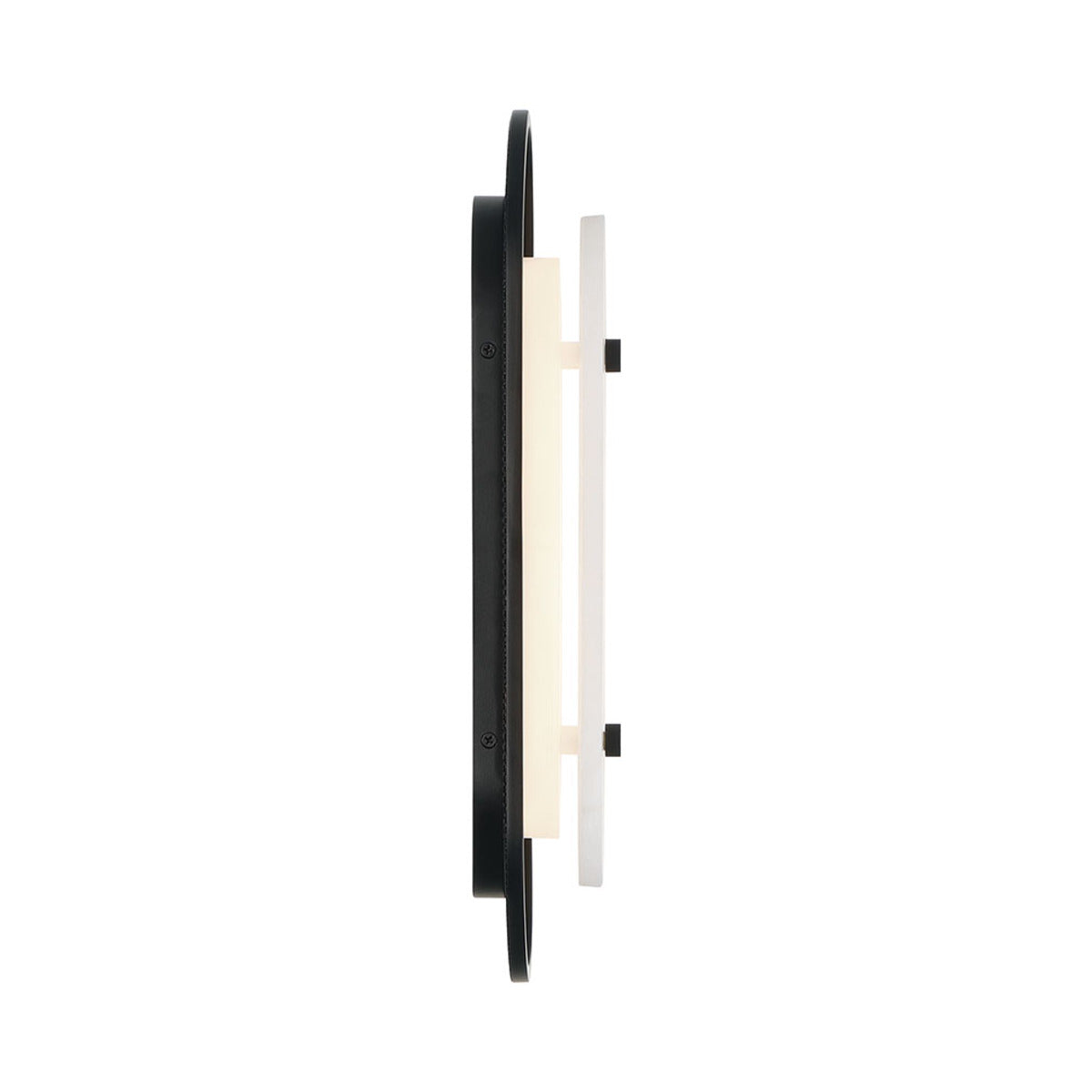 Eurofase Lighting Tramore 16" 1-Light Integrated LED Alabaster Shade Matte Black Steel Wall Sconce
