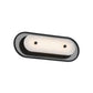 Eurofase Lighting Tramore 16" 1-Light Integrated LED Alabaster Shade Matte Black Steel Wall Sconce