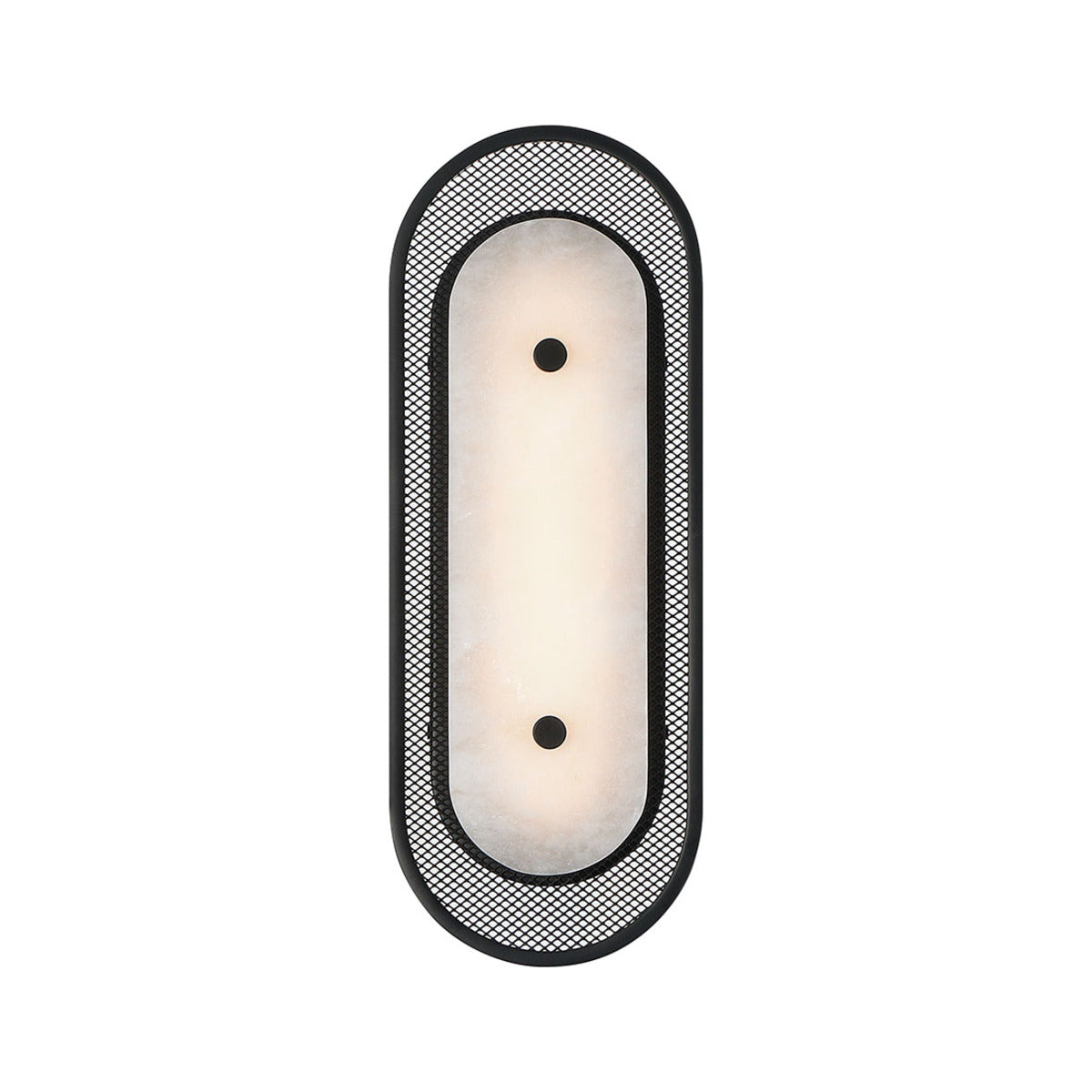 Eurofase Lighting Tramore 16" 1-Light Integrated LED Alabaster Shade Matte Black Steel Wall Sconce