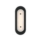 Eurofase Lighting Tramore 16" 1-Light Integrated LED Alabaster Shade Powder Coat Black Steel Wall Sconce