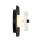 Eurofase Lighting Tramore 16" 1-Light Integrated LED Alabaster Shade Powder Coat Black Steel Wall Sconce