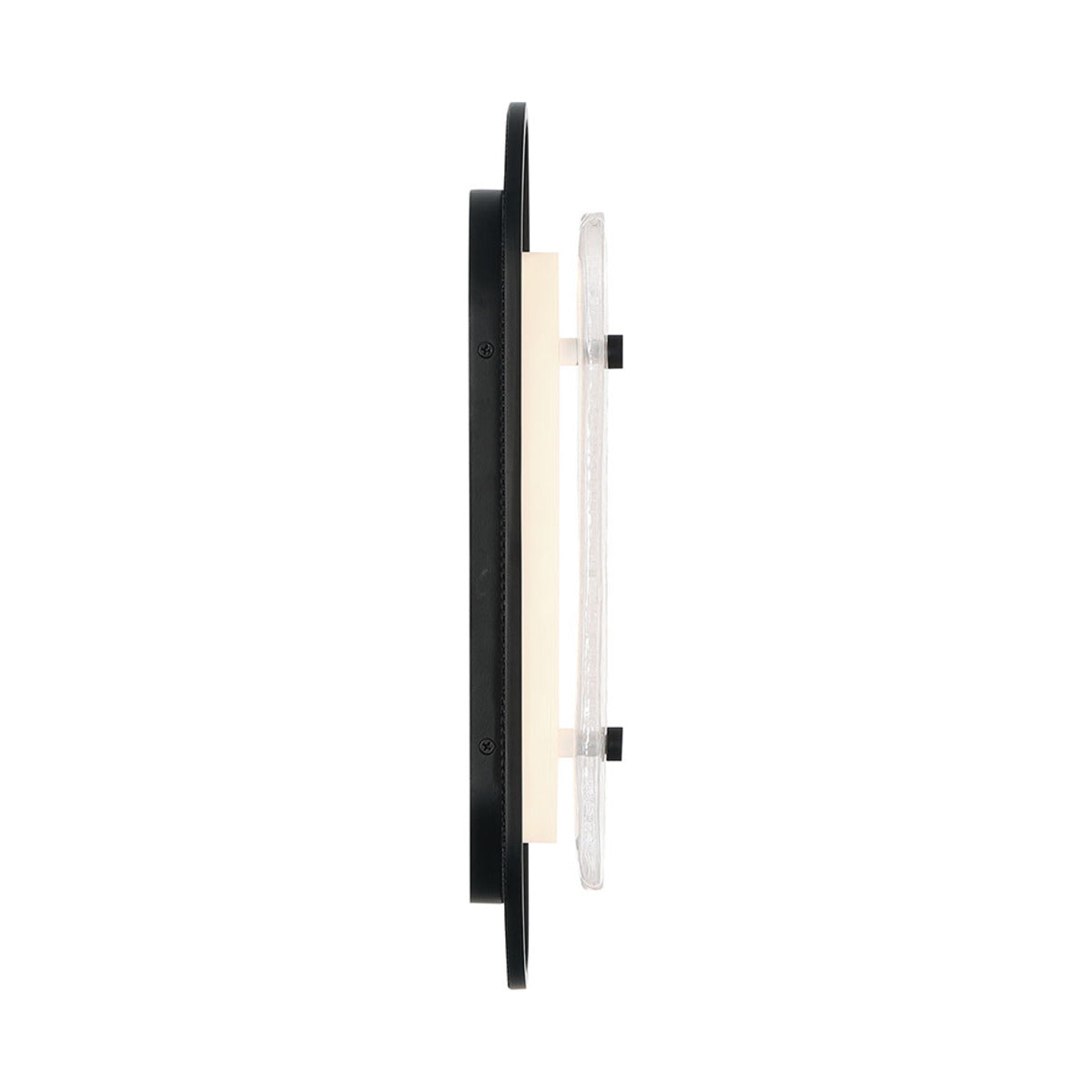 Eurofase Lighting Tramore 16" 1-Light Integrated LED Glass Shade Matte Black Steel Wall Sconce