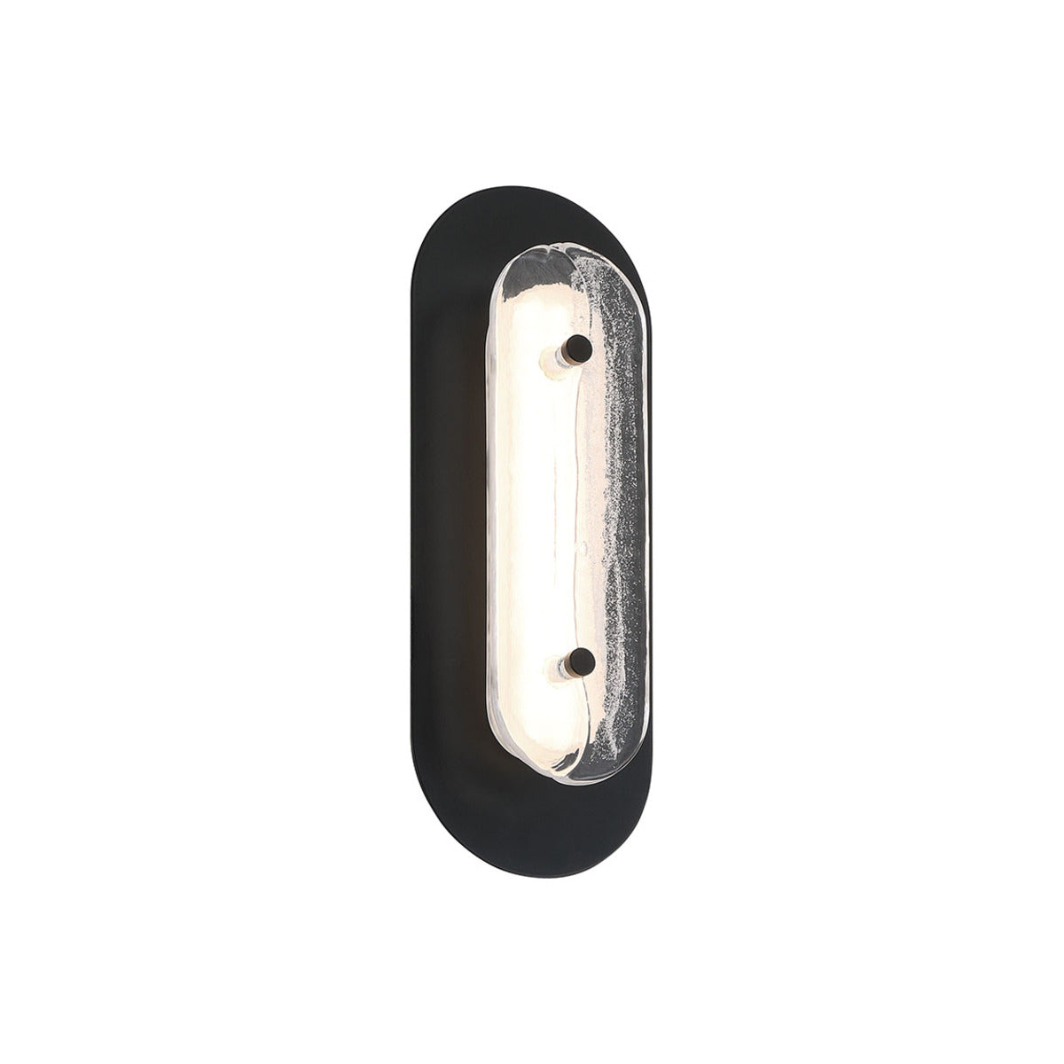 Eurofase Lighting Tramore 16" 1-Light Integrated LED Glass Shade Powder Coat Black Steel Wall Sconce