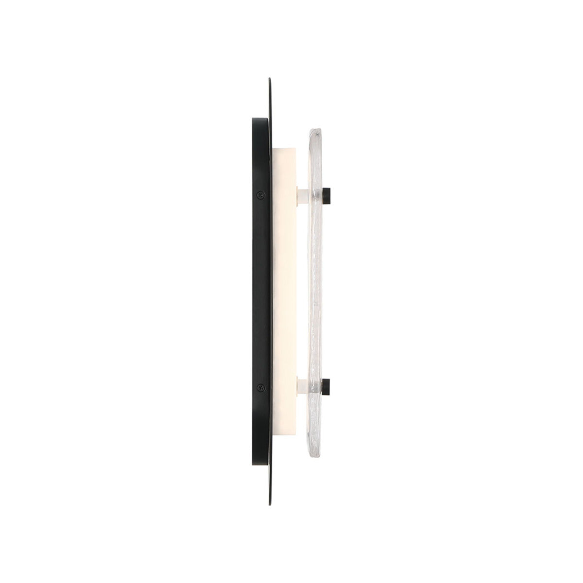 Eurofase Lighting Tramore 16" 1-Light Integrated LED Glass Shade Powder Coat Black Steel Wall Sconce