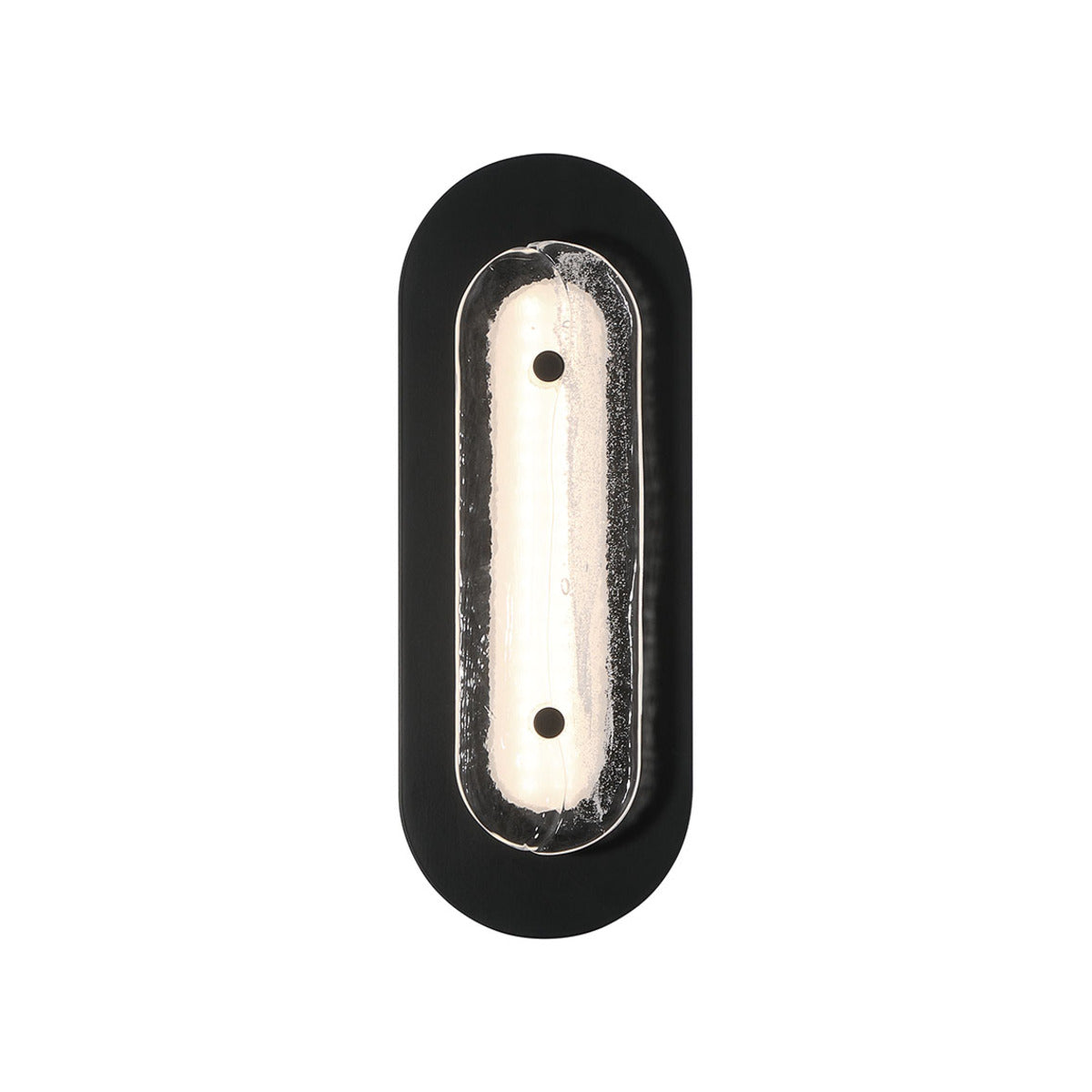 Eurofase Lighting Tramore 16" 1-Light Integrated LED Glass Shade Powder Coat Black Steel Wall Sconce