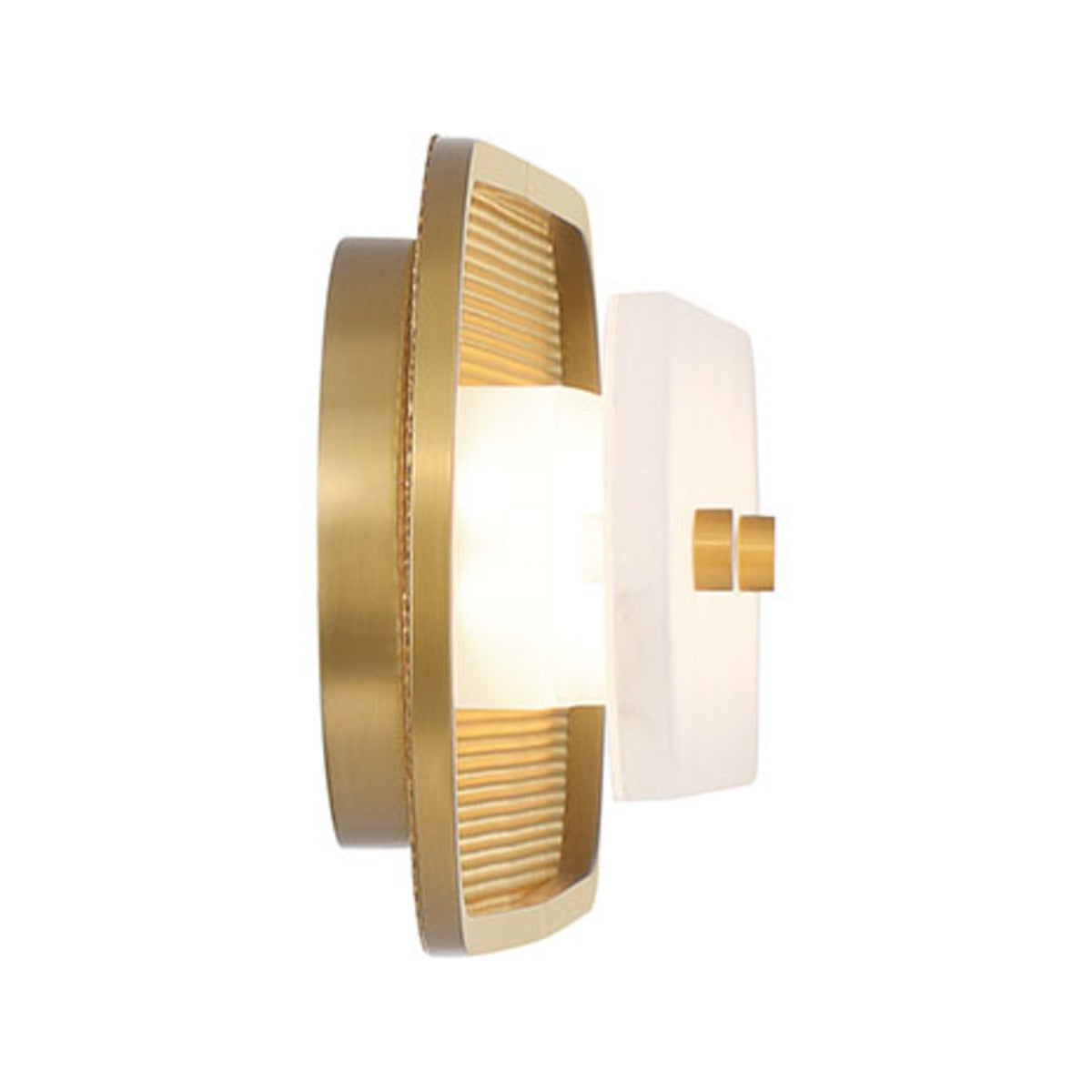 Eurofase Lighting Tramore 22" 1-Light Integrated LED Alabaster Shade Gold Steel Wall Sconce