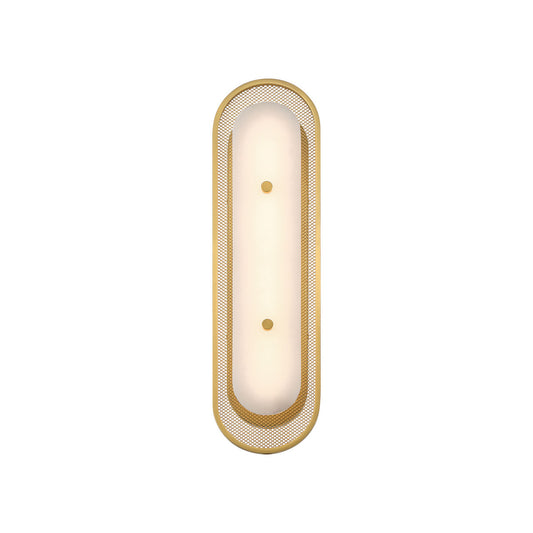 Eurofase Lighting Tramore 22" 1-Light Integrated LED Alabaster Shade Gold Steel Wall Sconce