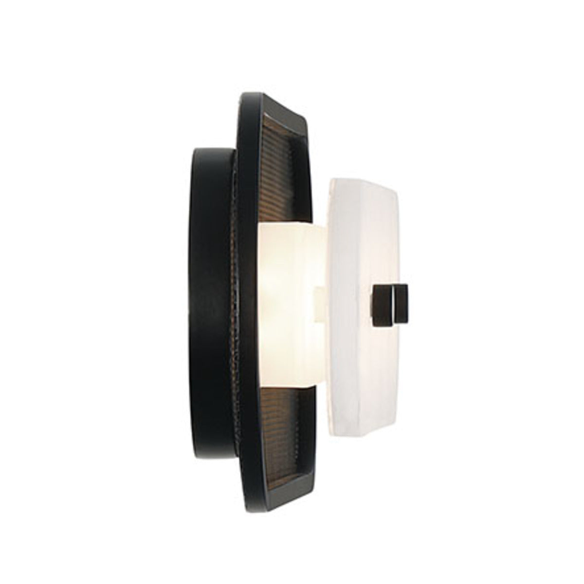 Eurofase Lighting Tramore 22" 1-Light Integrated LED Alabaster Shade Matte Black Steel Wall Sconce
