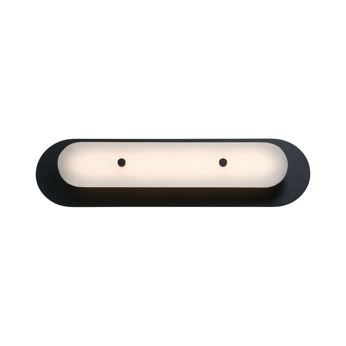 Eurofase Lighting Tramore 22" 1-Light Integrated LED Alabaster Shade Powder Coat Black Steel Wall Sconce