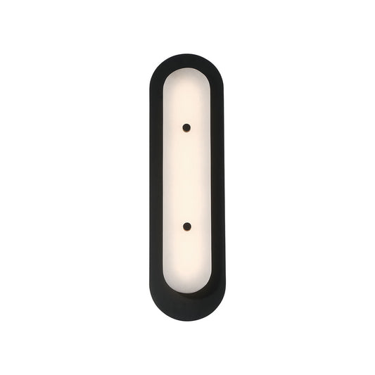 Eurofase Lighting Tramore 22" 1-Light Integrated LED Alabaster Shade Powder Coat Black Steel Wall Sconce