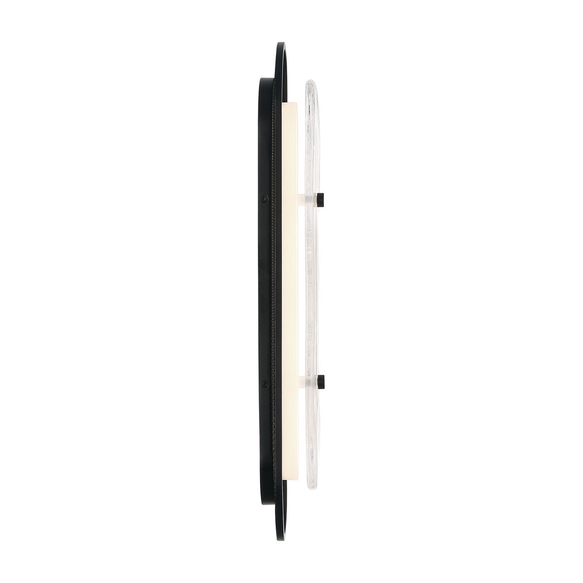 Eurofase Lighting Tramore 22" 1-Light Integrated LED Glass Shade Matte Black Steel Wall Sconce