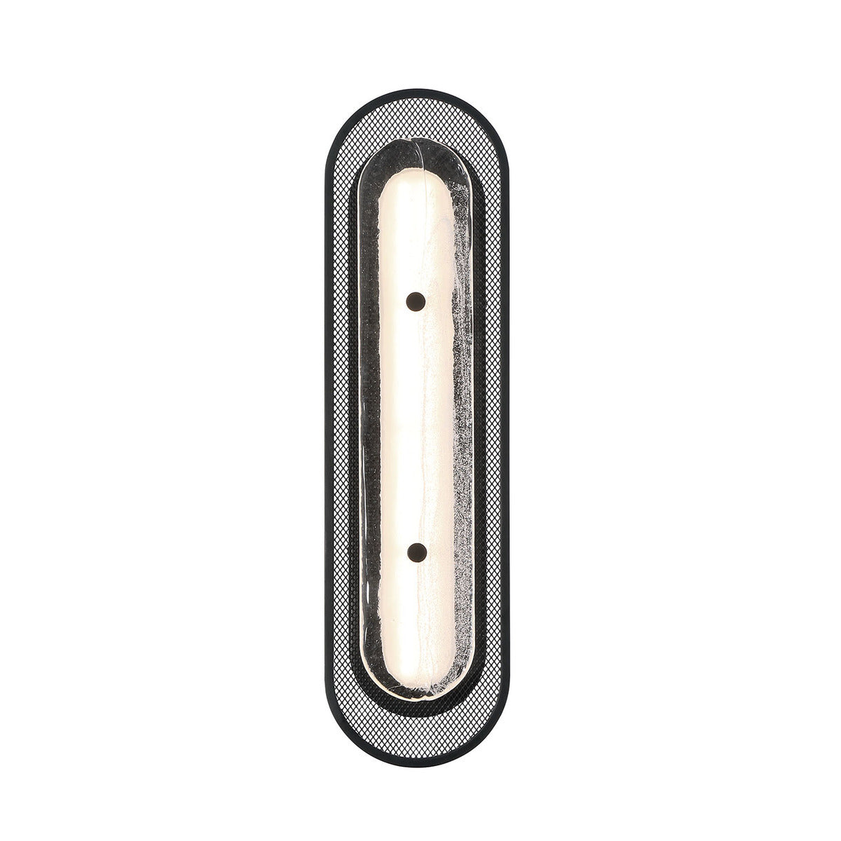 Eurofase Lighting Tramore 22" 1-Light Integrated LED Glass Shade Matte Black Steel Wall Sconce