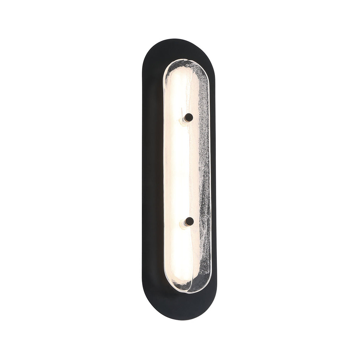 Eurofase Lighting Tramore 22" 1-Light Integrated LED Glass Shade Powder Coat Black Steel Wall Sconce
