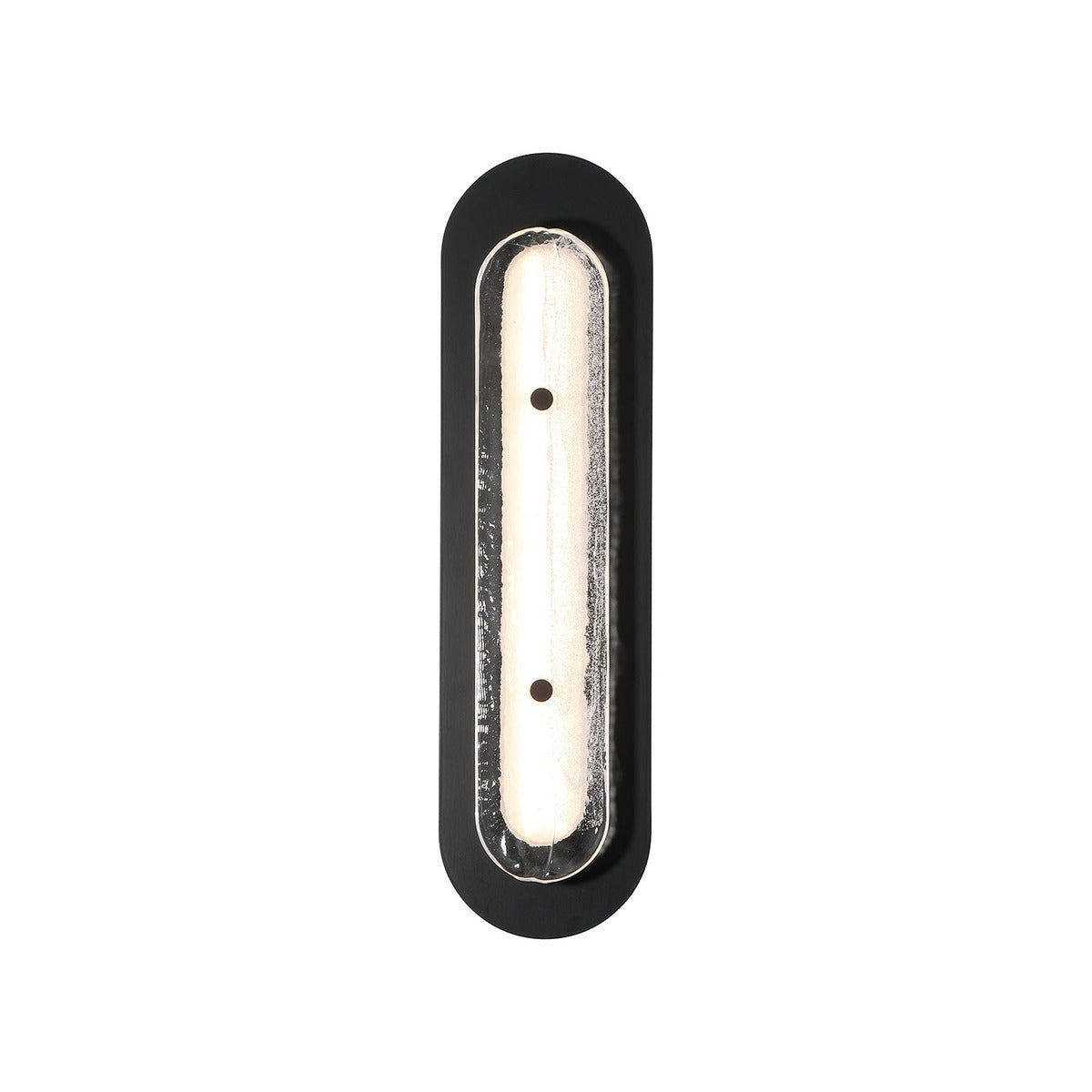 Eurofase Lighting Tramore 22" 1-Light Integrated LED Glass Shade Powder Coat Black Steel Wall Sconce
