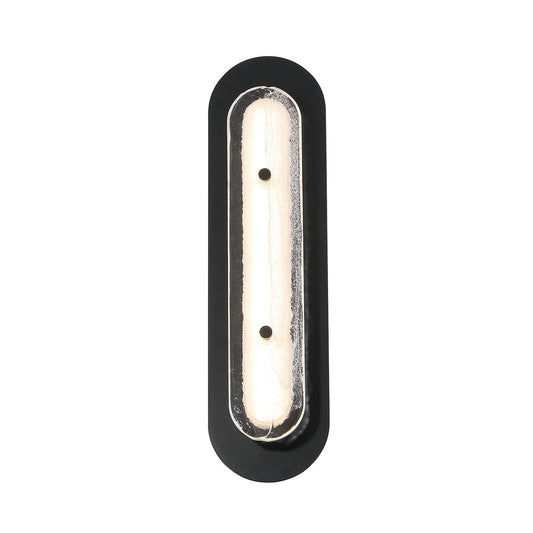 Eurofase Lighting Tramore 22" 1-Light Integrated LED Glass Shade Powder Coat Black Steel Wall Sconce