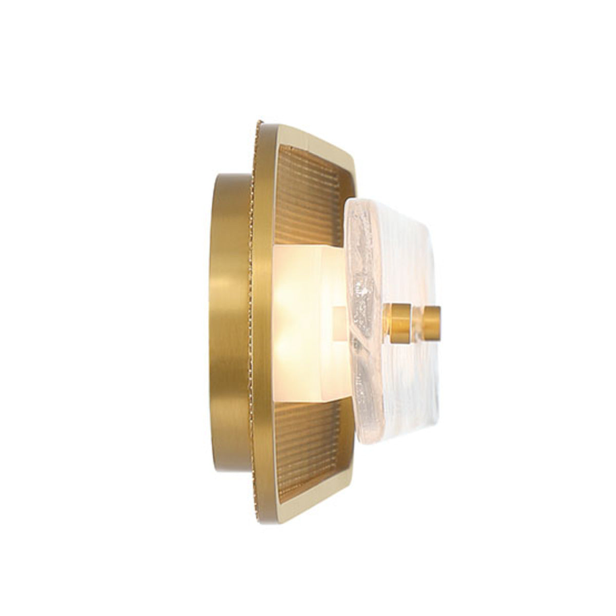 Eurofase Lighting Tramore 30" 1-Light Integrated LED Alabaster Glass Shade Gold Steel Wall Sconce