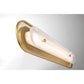 Eurofase Lighting Tramore 30" 1-Light Integrated LED Alabaster Glass Shade Gold Steel Wall Sconce