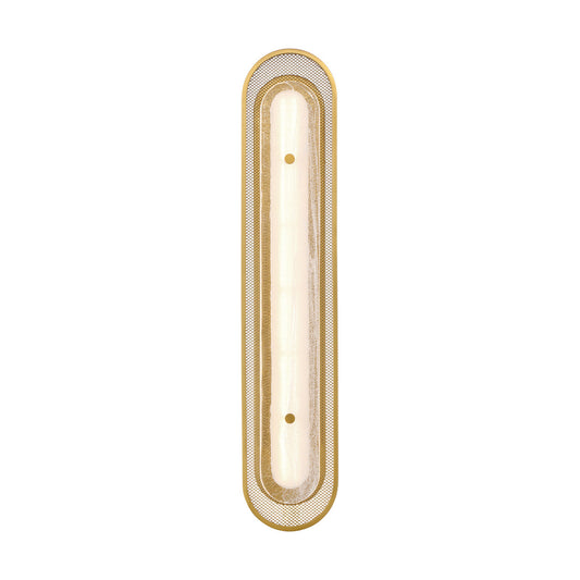 Eurofase Lighting Tramore 30" 1-Light Integrated LED Alabaster Glass Shade Gold Steel Wall Sconce