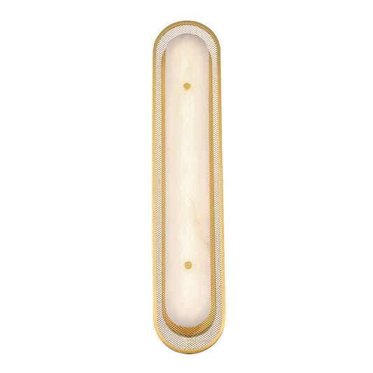 Eurofase Lighting Tramore 30" 1-Light Integrated LED Alabaster Shade Gold Steel Wall Sconce