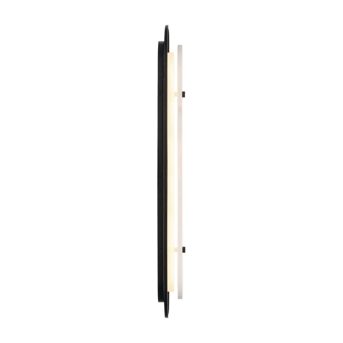 Eurofase Lighting Tramore 30" 1-Light Integrated LED Alabaster Shade Matte Black Steel Wall Sconce