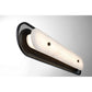 Eurofase Lighting Tramore 30" 1-Light Integrated LED Alabaster Shade Matte Black Steel Wall Sconce