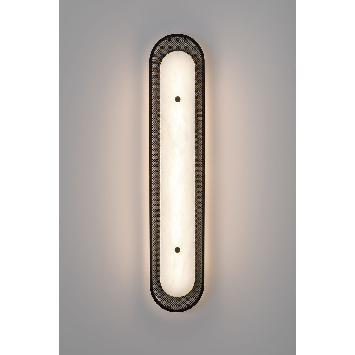 Eurofase Lighting Tramore 30" 1-Light Integrated LED Alabaster Shade Matte Black Steel Wall Sconce