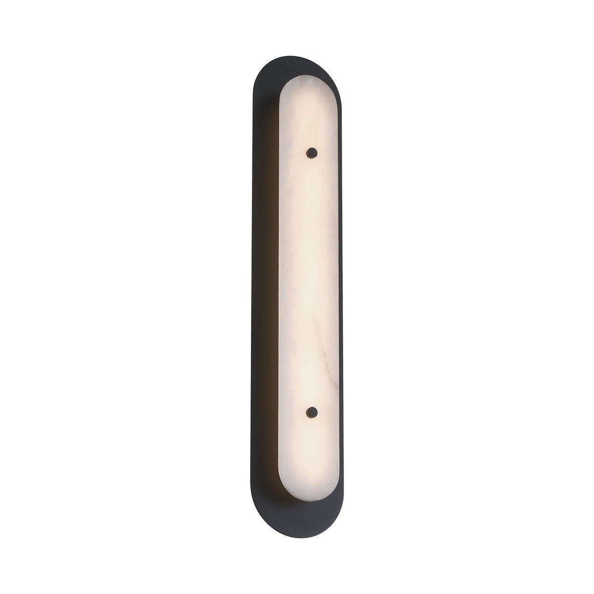 Eurofase Lighting Tramore 30" 1-Light Integrated LED Alabaster Shade Powder Coat Black Steel Wall Sconce