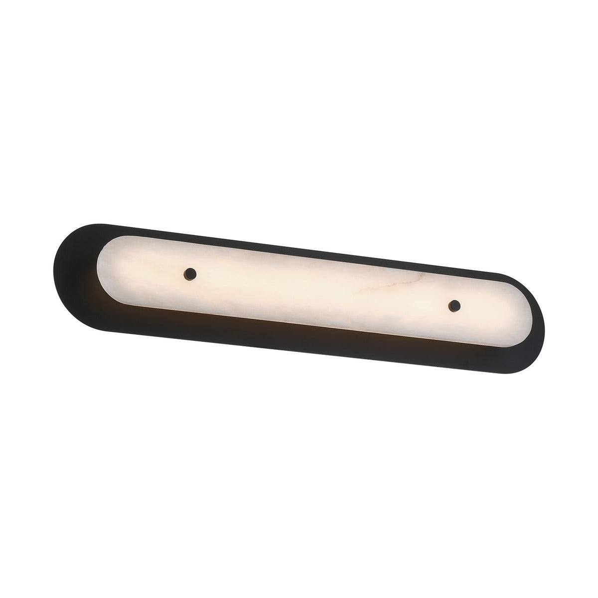 Eurofase Lighting Tramore 30" 1-Light Integrated LED Alabaster Shade Powder Coat Black Steel Wall Sconce