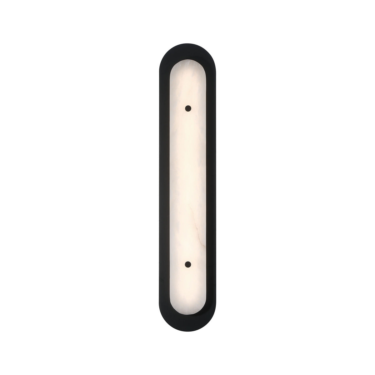 Eurofase Lighting Tramore 30" 1-Light Integrated LED Alabaster Shade Powder Coat Black Steel Wall Sconce