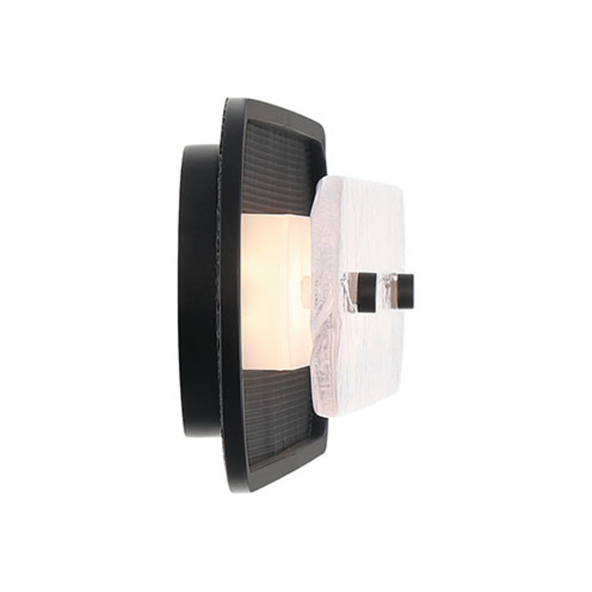 Eurofase Lighting Tramore 30" 1-Light Integrated LED Glass Shade Matte Black Steel Wall Sconce