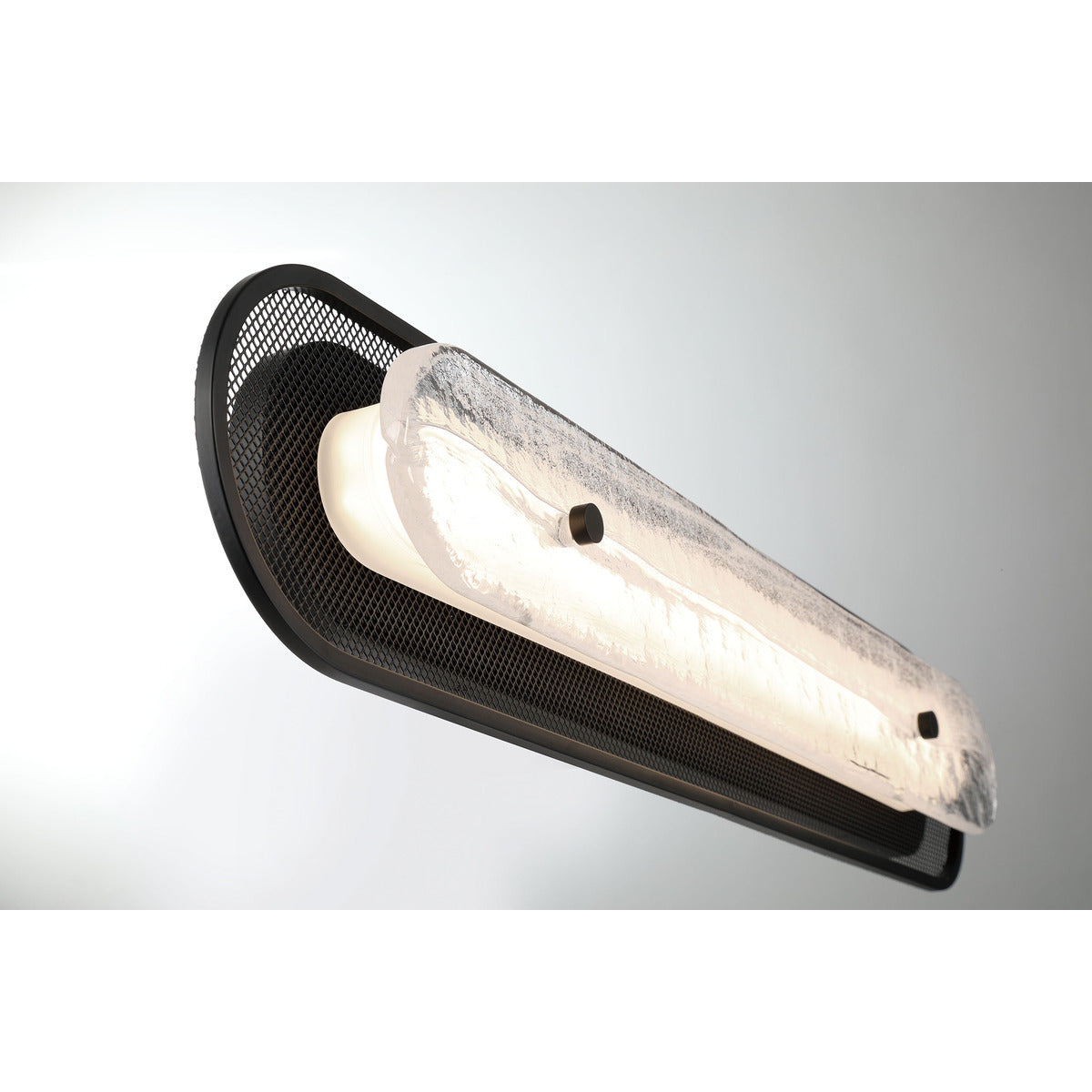 Eurofase Lighting Tramore 30" 1-Light Integrated LED Glass Shade Matte Black Steel Wall Sconce