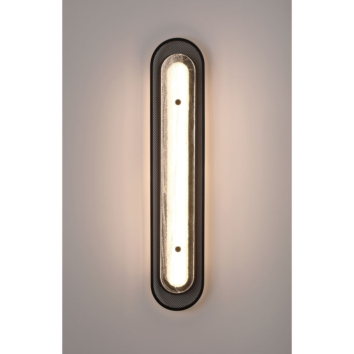 Eurofase Lighting Tramore 30" 1-Light Integrated LED Glass Shade Matte Black Steel Wall Sconce