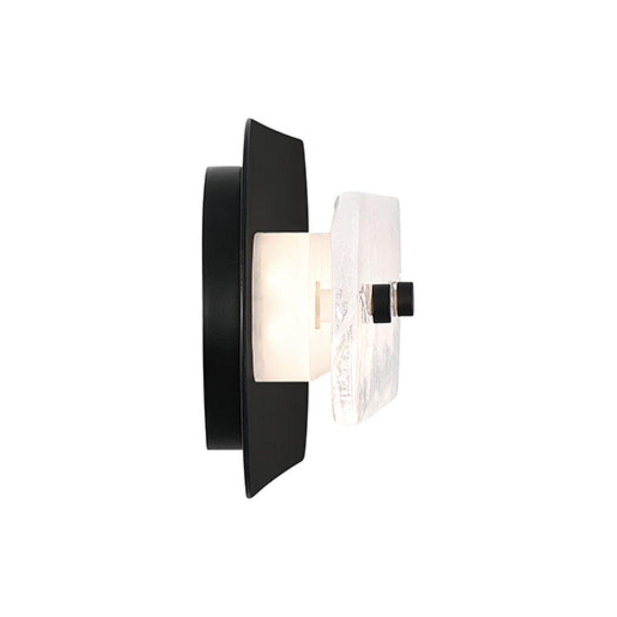 Eurofase Lighting Tramore 30" 1-Light Integrated LED Glass Shade Powder Coat Black Steel Wall Sconce