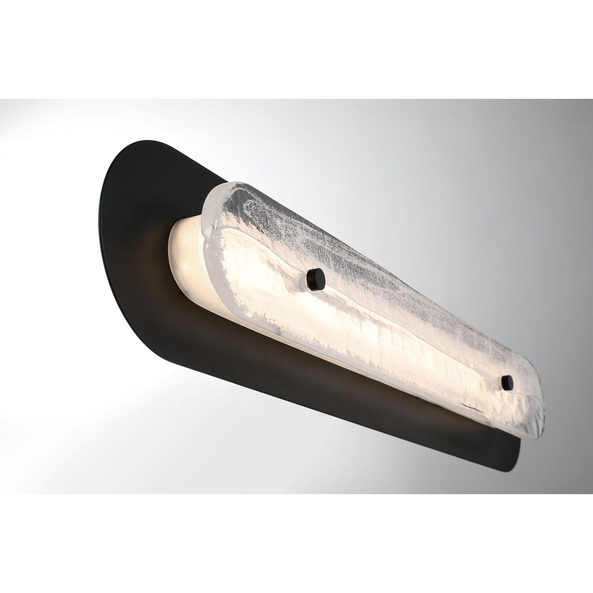 Eurofase Lighting Tramore 30" 1-Light Integrated LED Glass Shade Powder Coat Black Steel Wall Sconce