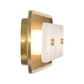 Eurofase Lighting Tramore 38" 1-Light Integrated LED Alabaster Shade Gold Steel Wall Sconce